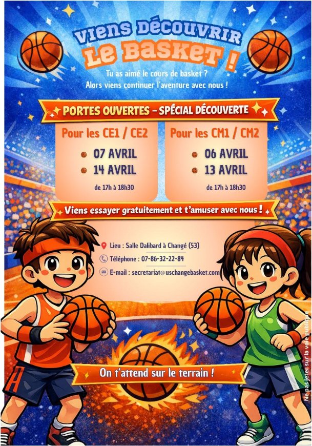 Viens découvrir le basket : CM1 / CM2
