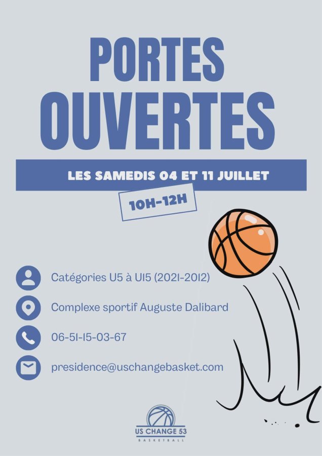 Portes Ouvertes US Changé Basket - 04/07/26